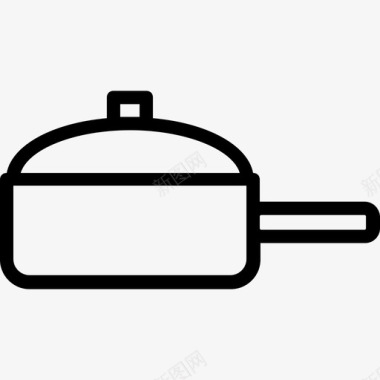 平底锅平底锅厨房31直列式图标图标