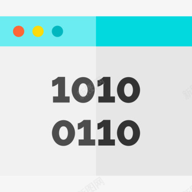 flash代码二进制代码网页43平面图标图标