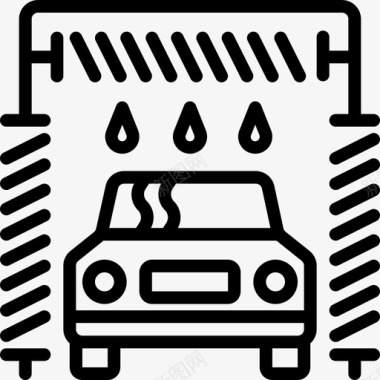 洗车修车3直线型图标图标