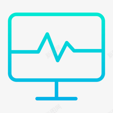 心电图标志心电图4号医生室梯度图标图标