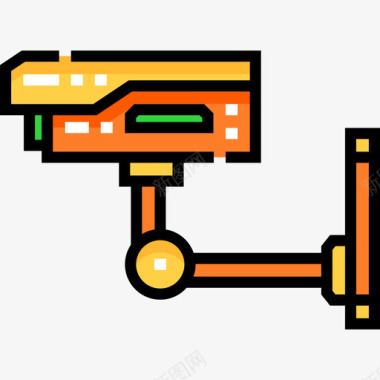 wifi互联网Cctv互联网安全31线性彩色图标图标