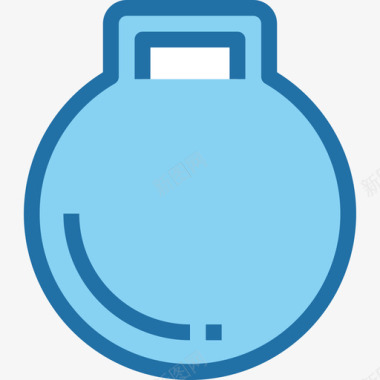 壶铃健身和健康2蓝色图标图标