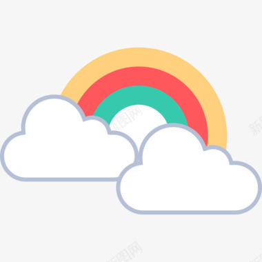 平坦彩虹65号天气平坦图标图标