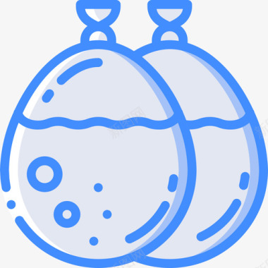 水气球夏天蓝色图标图标