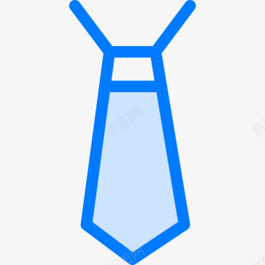 领带衣服57蓝色图标图标