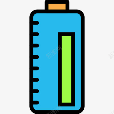 闪电icon电池tech11线性颜色图标图标