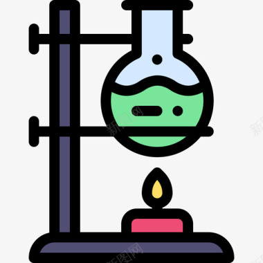 实验科学45线性颜色图标图标