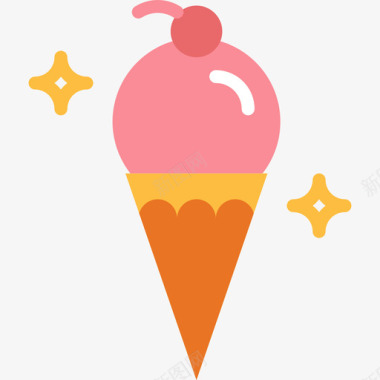 冰淇淋冰淇淋生日派对20平装图标图标