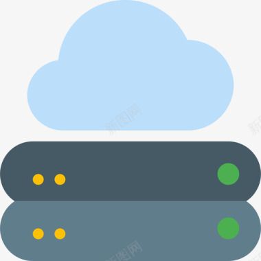图腾云云计算云网络4扁平图标图标