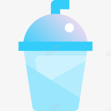 冰沙饮料2蓝色图标图标