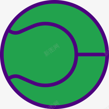 网球网球运动73线颜色图标图标