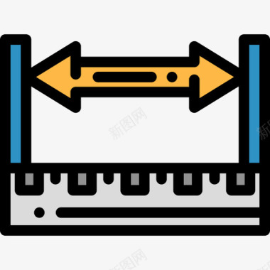 深蓝色的工具箱直尺工具箱7线颜色图标图标