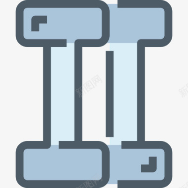 健康哑铃健康健康线性颜色图标图标
