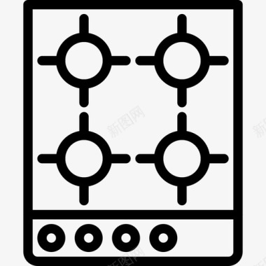 图标食品燃烧器食品88线性图标图标