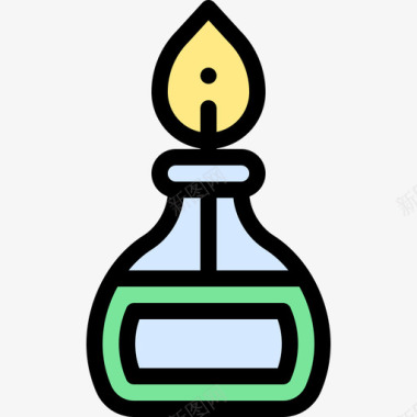 科学选择燃烧器科学45线性颜色图标图标