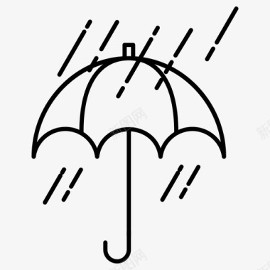 伞雨水图标图标