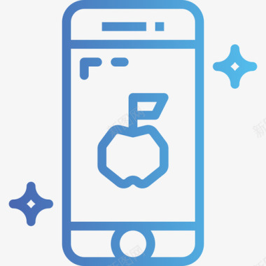 渐变背景Iphone移动和电话3渐变图标图标
