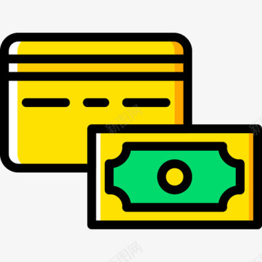 信用卡账单信用卡购物42黄色图标图标