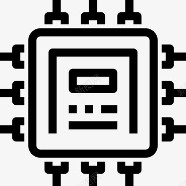 工业水处理芯片工业6线性图标图标