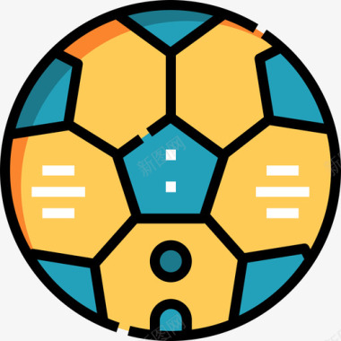 足球运动足球运动37线性颜色图标图标