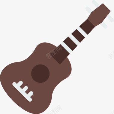 吉他音乐和乐器5平的图标图标