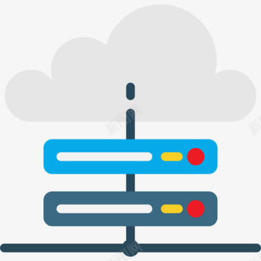 网络大数据云数据网络平面图标图标