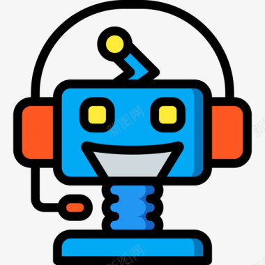 机器人机器人人工智能20线性颜色图标图标
