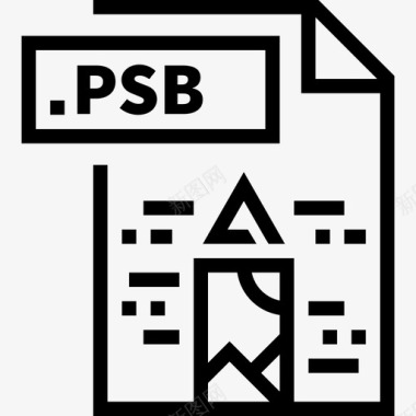 Psb25号文件线性图标图标