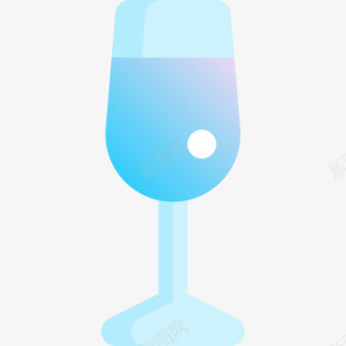 葡萄酒饮料2蓝色图标图标