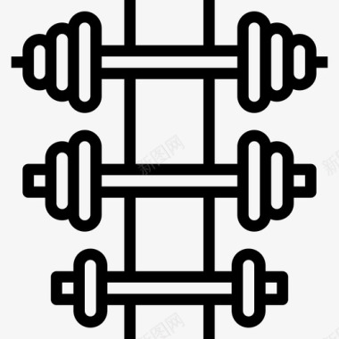 更健康哑铃健康26岁直线型图标图标