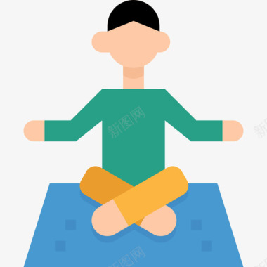 瑜伽健康10平躺图标图标