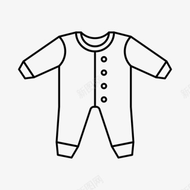 套装婴儿连体衣图标图标