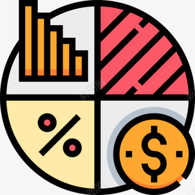 稳健收益投资被动收益线性色彩图标图标