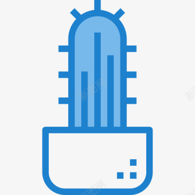 仙人掌插画仙人掌仙人掌5蓝色图标图标
