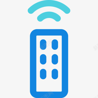 遥控器家庭元素4蓝色线条图标图标