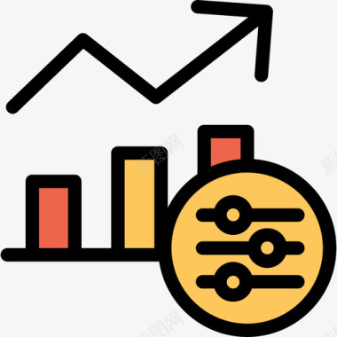 橙色悍马分析分析和图表线颜色橙色图标图标