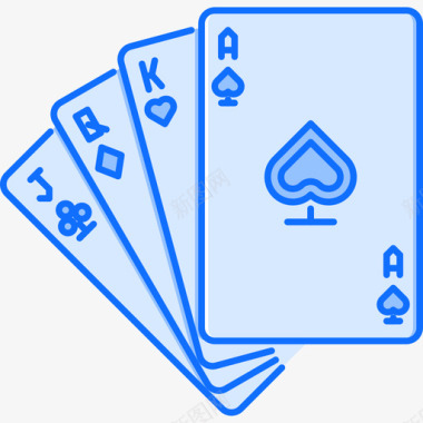 牌游戏5蓝色图标图标