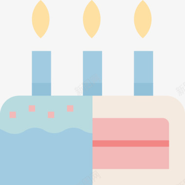 生日蛋糕蛋糕店45扁平图标图标