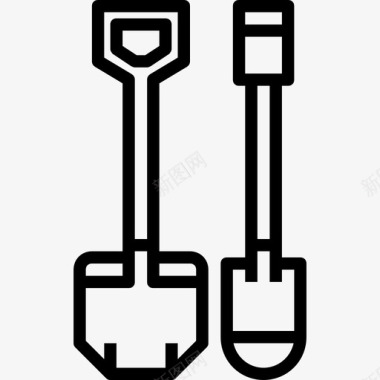 三角铲铲野营62直线型图标图标