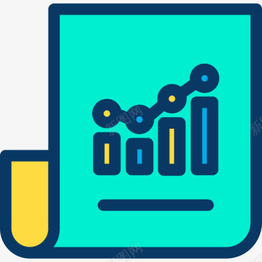 线性商务分析分析3线性颜色图标图标
