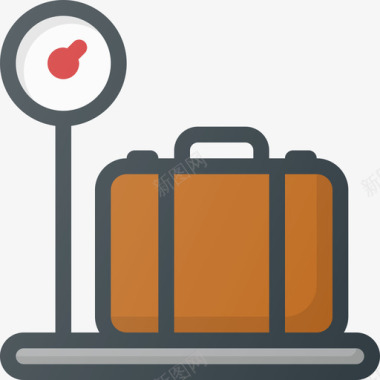 黄金分割线行李机场和航站楼线颜色图标图标