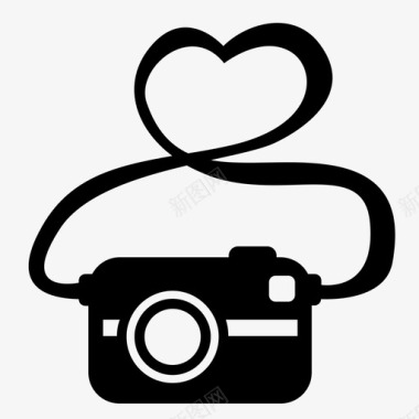 摄影婚礼摄影师相机爱情图标图标