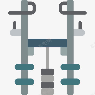 健身画册重量健身器材15扁平图标图标