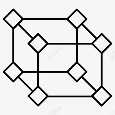 正方形的背景立方体形状正方形图标图标