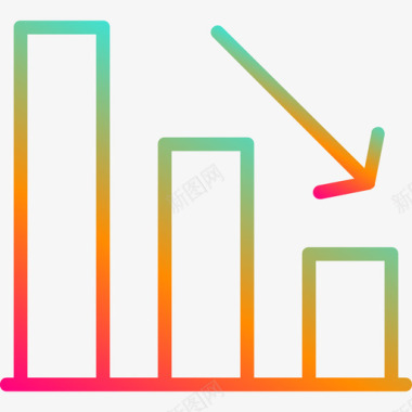比例柱状图柱状图图表和图表13线性梯度图标图标
