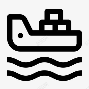 船货船货物交货图标图标