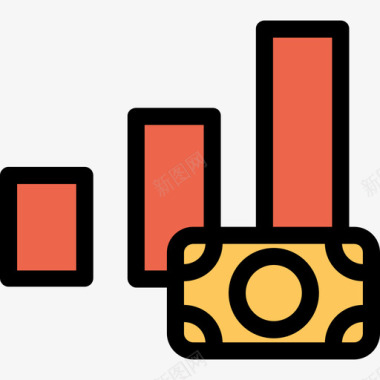 橙色滑雪镜分析分析和图表线颜色橙色图标图标