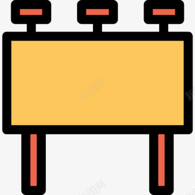 橙色笔盒广告牌广告17直线颜色橙色图标图标