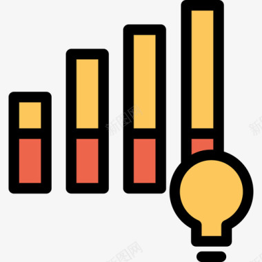 橙色麋鹿分析分析和图表线颜色橙色图标图标