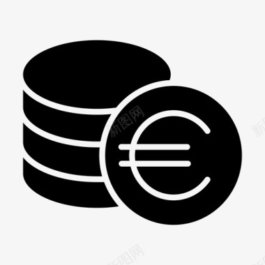 火焰欧元图标硬币美元欧元图标图标